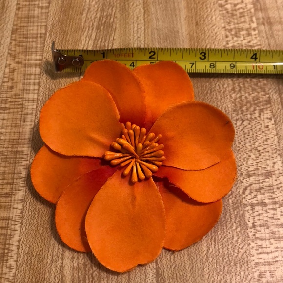 Orange Flower Hair Pin - Picture 5 of 5